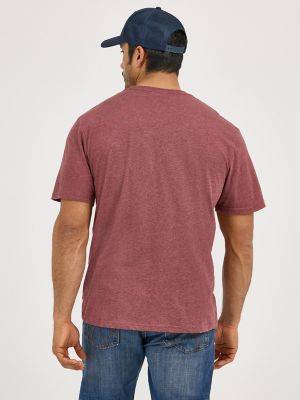 Men's Wrangler Kabel Logo T-Shirt in Burgundy