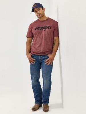 Men's Wrangler Kabel Logo T-Shirt in Burgundy