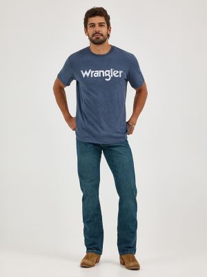 Men's Wrangler Kabel Logo T-Shirt in Navy alternative view 4