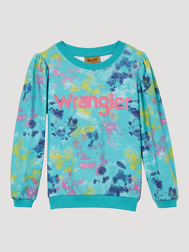 Girl's Puff Sleeve Graphic Fleece Sweatshirt