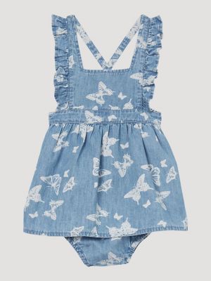 Little Girl's Denim Pinafore Dress, GIRLS