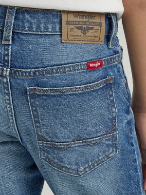 Wrangler Boy's Indigood Slim Straight Jean with Adjust-to-Fit Waistband, Sizes 4-16, Slim & Husky, Size: 14, Blue