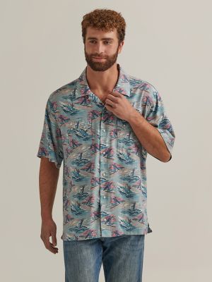 Wrangler Men's Coconut Cowboy Snap Camp Shirt (Size: XL)