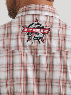 Wrangler Tan Plaid Performance Snap Shirt, Size: Small