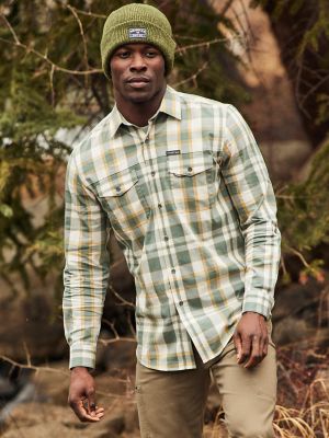 Men's Utility Plaid Outdoor Shirt in Green