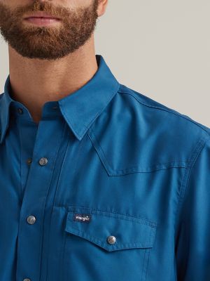 Wrangler snap button sale short sleeve shirts