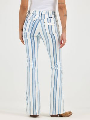 Women's Wrangler Retro® Striped Bailey High Rise Flare Jean in Gabby alternative view 4