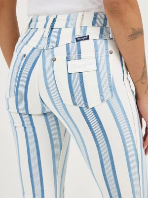 Women's Wrangler Retro® Striped Bailey High Rise Flare Jean in Gabby alternative view 6