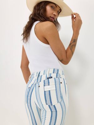 Women's Wrangler Retro® Striped Bailey High Rise Flare Jean in Gabby alternative view 8
