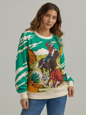 Women's Wrangler Roping Graphic Pullover Sweatshirt
