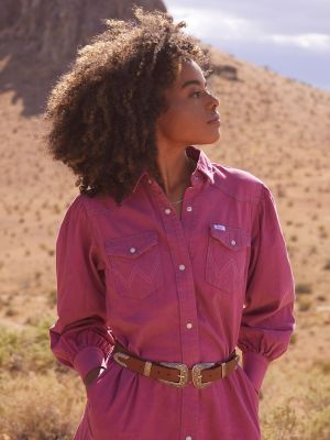 Wrangler x Barbie™ Western Shirt Dress