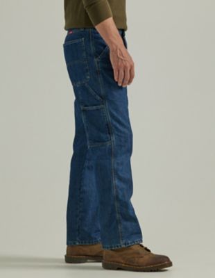 Fleece Lined Jeans Y2K Key Carpenter Jeans Insulated Denim Cargo