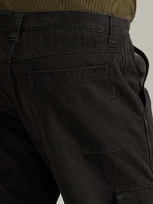 Classic Black Cargo Pants for Men - Size 2XL