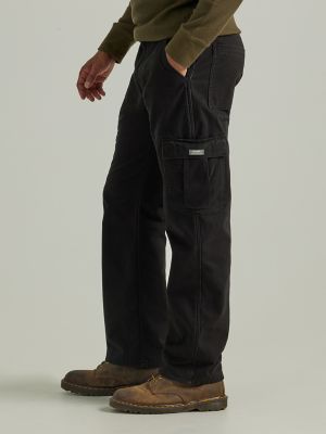 Men's Fleece Lined Cargo Pant in Black