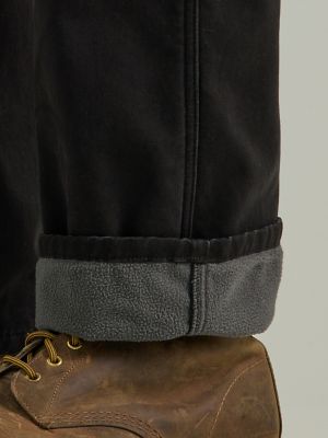 Men's Fleece Lined Cargo Pant in Black