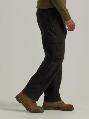 Buy Wrangler Men's Fleece Lined Cargo Pant, Anthracite Twill, 32x30 at
