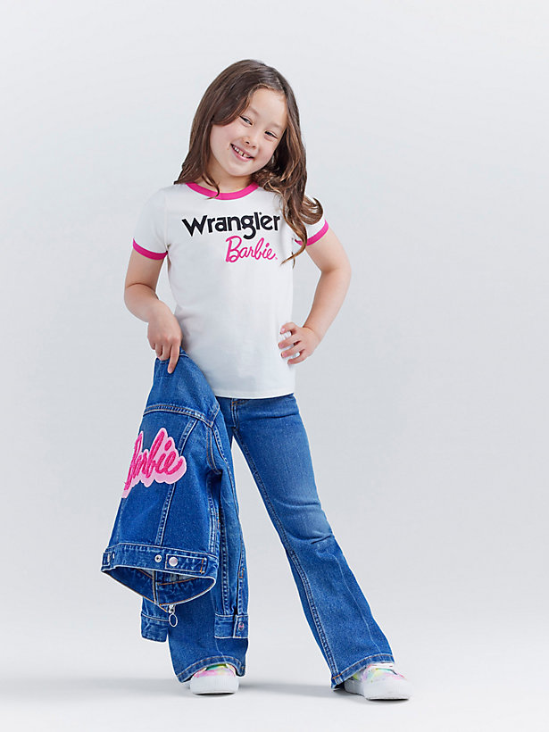 Wrangler x Barbie™ Girl's Logo Ringer Tee