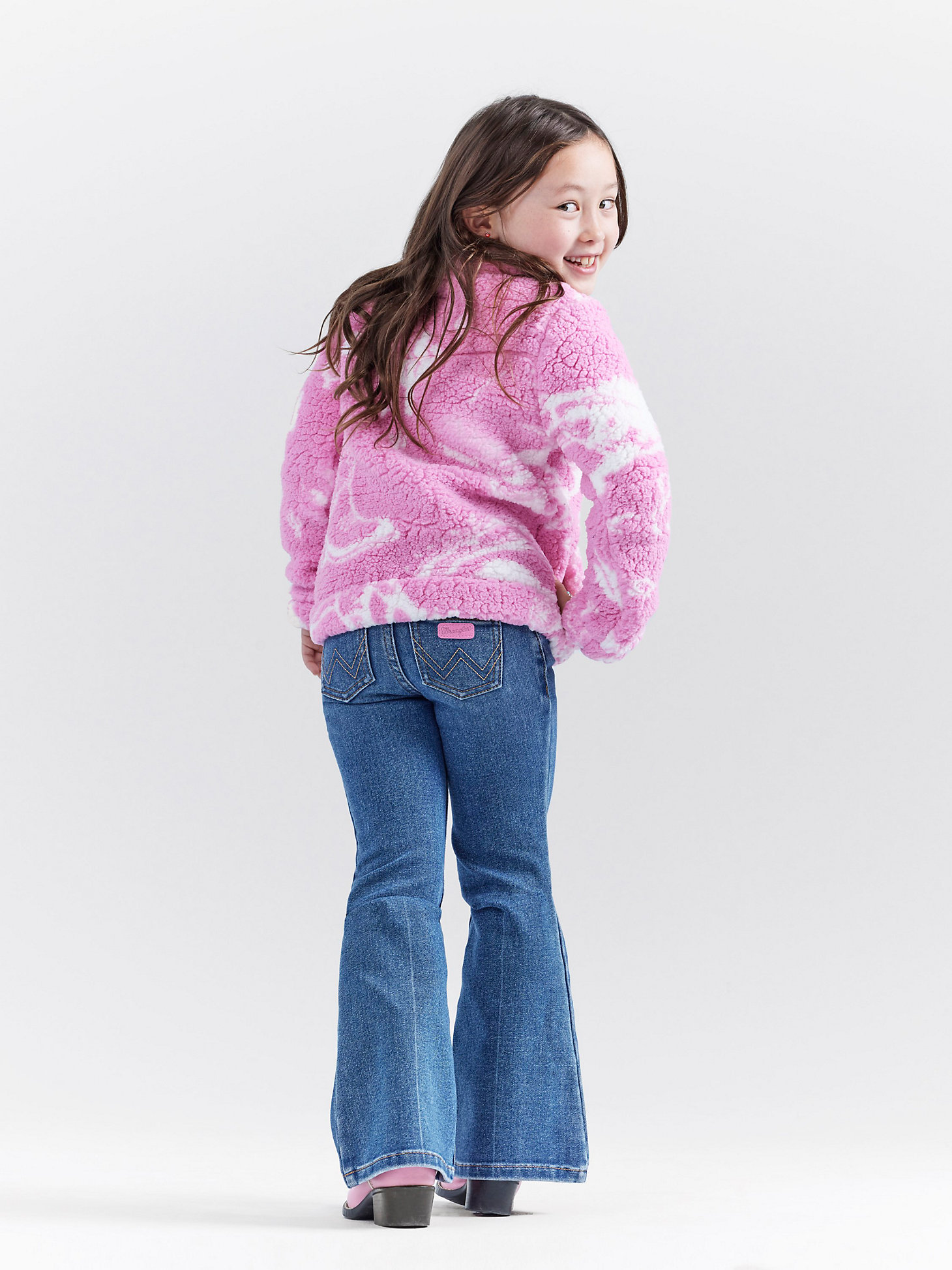 Wrangler x Barbie™ Girl's Western Sherpa Jacket