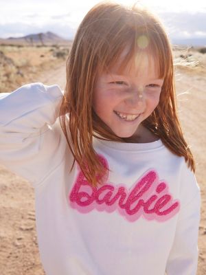 Barbie Women's White Logo Tee, Iconic Brand