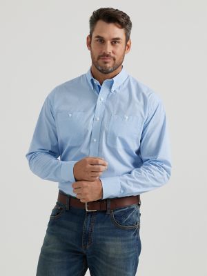 Wrangler® George Strait™ Long Sleeve Button Down Two Pocket Shirt | Men ...