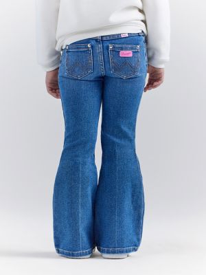  HBER Girls Flared Jeans Kids Bell Bottom Pants Size 8