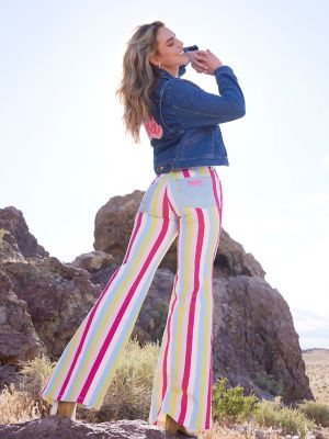 Wrangler Wide Barrel Jeans  Statement jeans, Designer jeans for women,  Patterned jeans