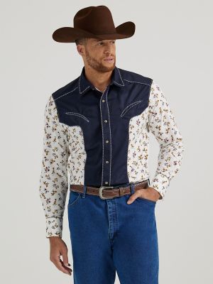 Wrangler Logo Pearl Snap Shirts