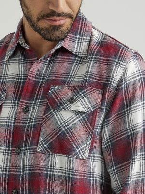 Mens wrangler hot sale flannel shirts