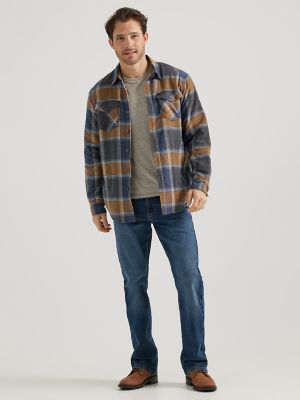 Wrangler Men's Sherpa Lined Shirt Jacket