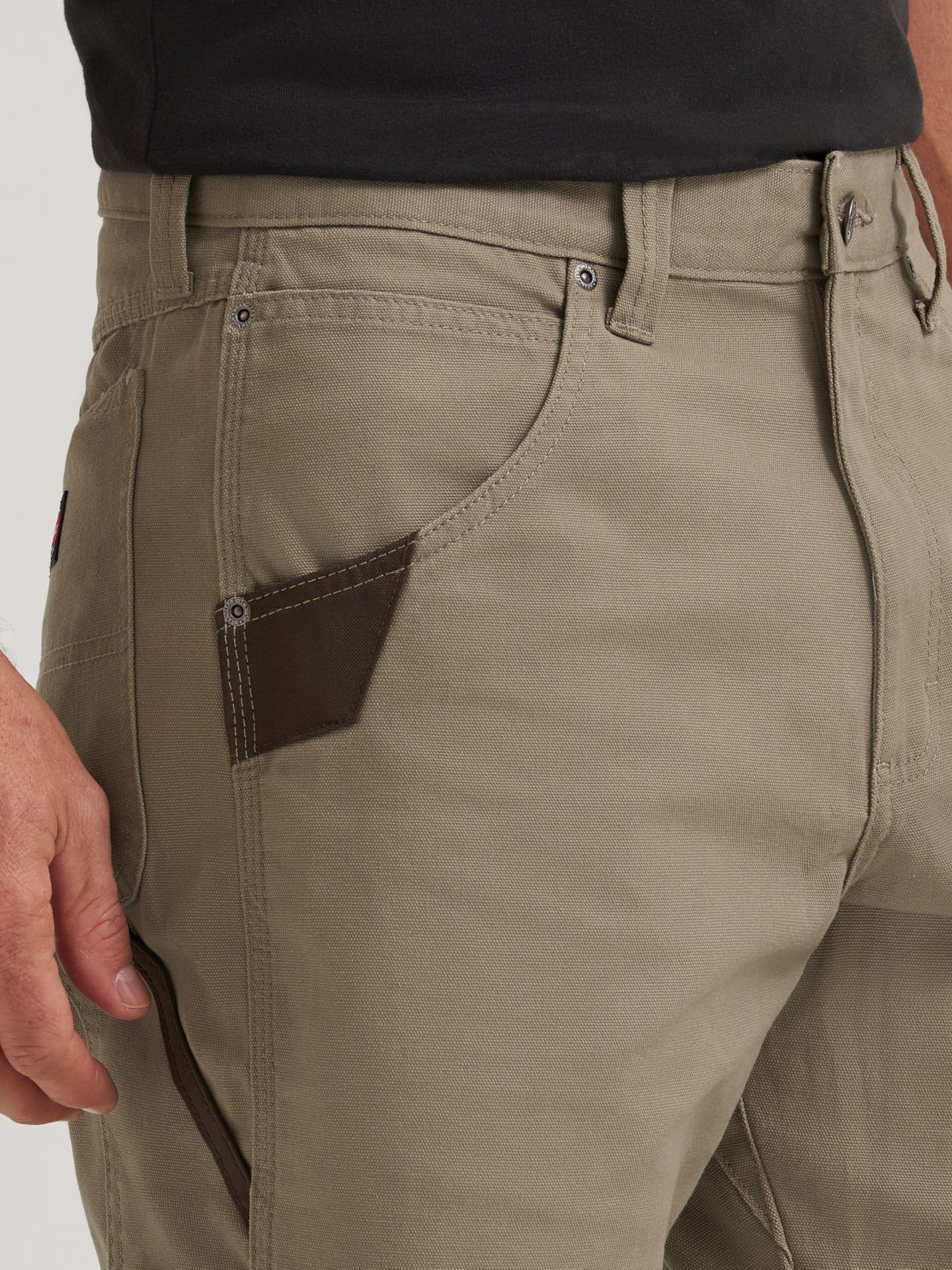 Мужские брюки Wrangler Workwear Surveyor Pant, цвет: Тёмный хаки — фото 6