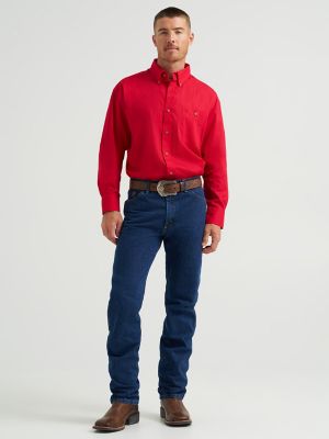 George Strait National Patriot Button Down Solid:Red:L alternative view