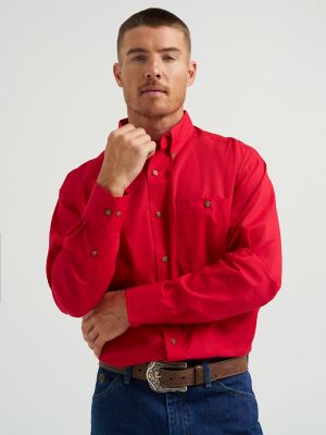 George Strait National Patriot Button Down Solid:Red:L alternative view 2