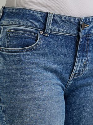 Women's Low Rise Bootcut Denim Jeans Stretch Pants Black UK 4 6 8 10 12 14  -  Canada