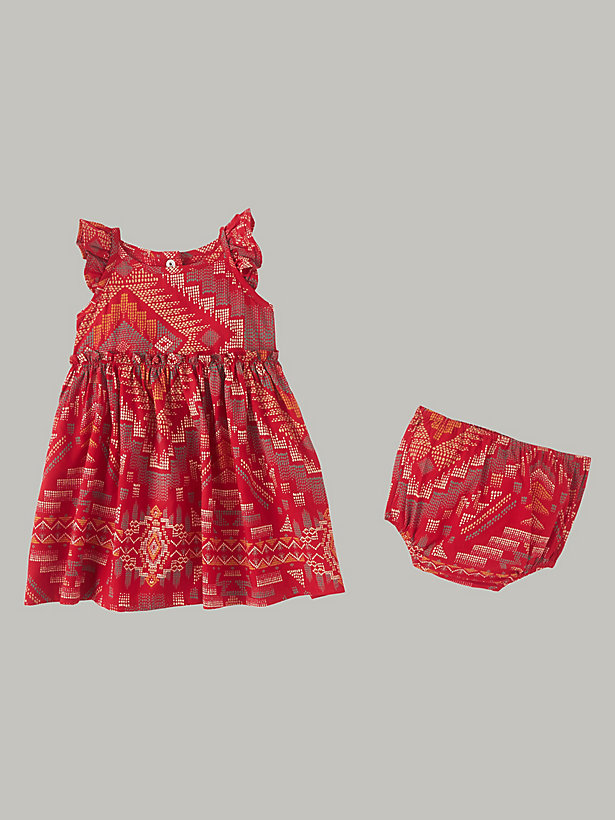 Little Girl's Southwestern Ruffle Strap Dress