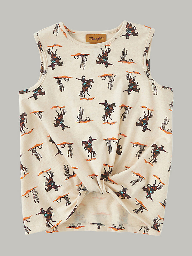 Girl's Cowgirl Knotted Tank Top