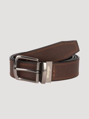 George Men's Reversible Black to Brown Braided Belt With Big & Tall Sizes 