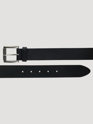 Men's Stitched Leather Belt in Black alternative view