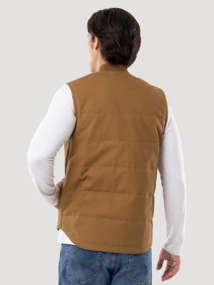 Men's Black Canvas Vest with Flap Pockets - Dark Grey | Small | USKEES