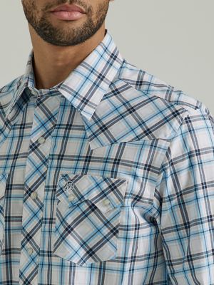 Men's Wrangler Retro® Long Sleeve Sawtooth Snap Pocket Western Shirt