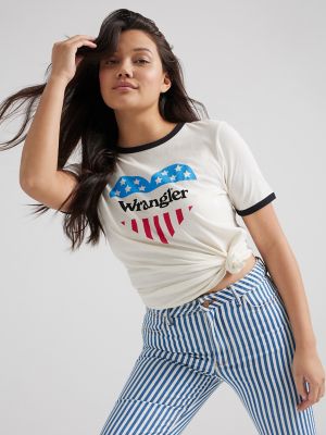 Women's Heart Logo Ringer Tee | Women's TOPS | Wrangler®