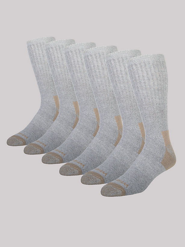 Men's Crew Work Socks (6-pack) in Grey