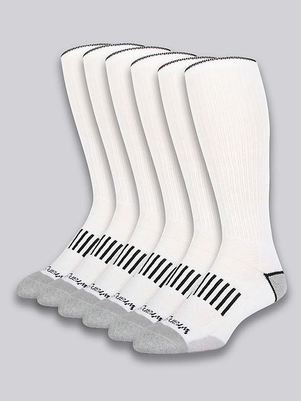 Men's Ryder Western Boot Socks (6-pack) in White
