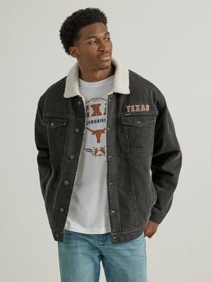 Wrangler Men's Big Cowboy Cut Western Lined Jacket, Sherpa/Denim, Large Tall