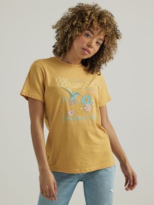 Wrangler yellow 2024 t shirt