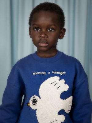 Mini Rodini x Wrangler Peace Dove Chenille Sweatshirt