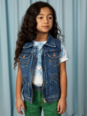 Little girls hot sale denim vest