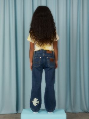 Mini Rodini Peace Wrangler Flared Jeans Dove Denim x