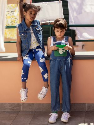 Denim Dungarees for Boys - denim blue, Boys