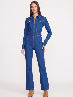 Full body denim jumpsuit on sale