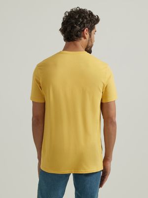 Alternative Apparel 3/4-Sleeve Two-Tone Henley Tee in Yellow for Men